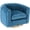 Blue, variant on Gianna Swivel Accent Chair, Reclining Velvet Barrel Chair，White