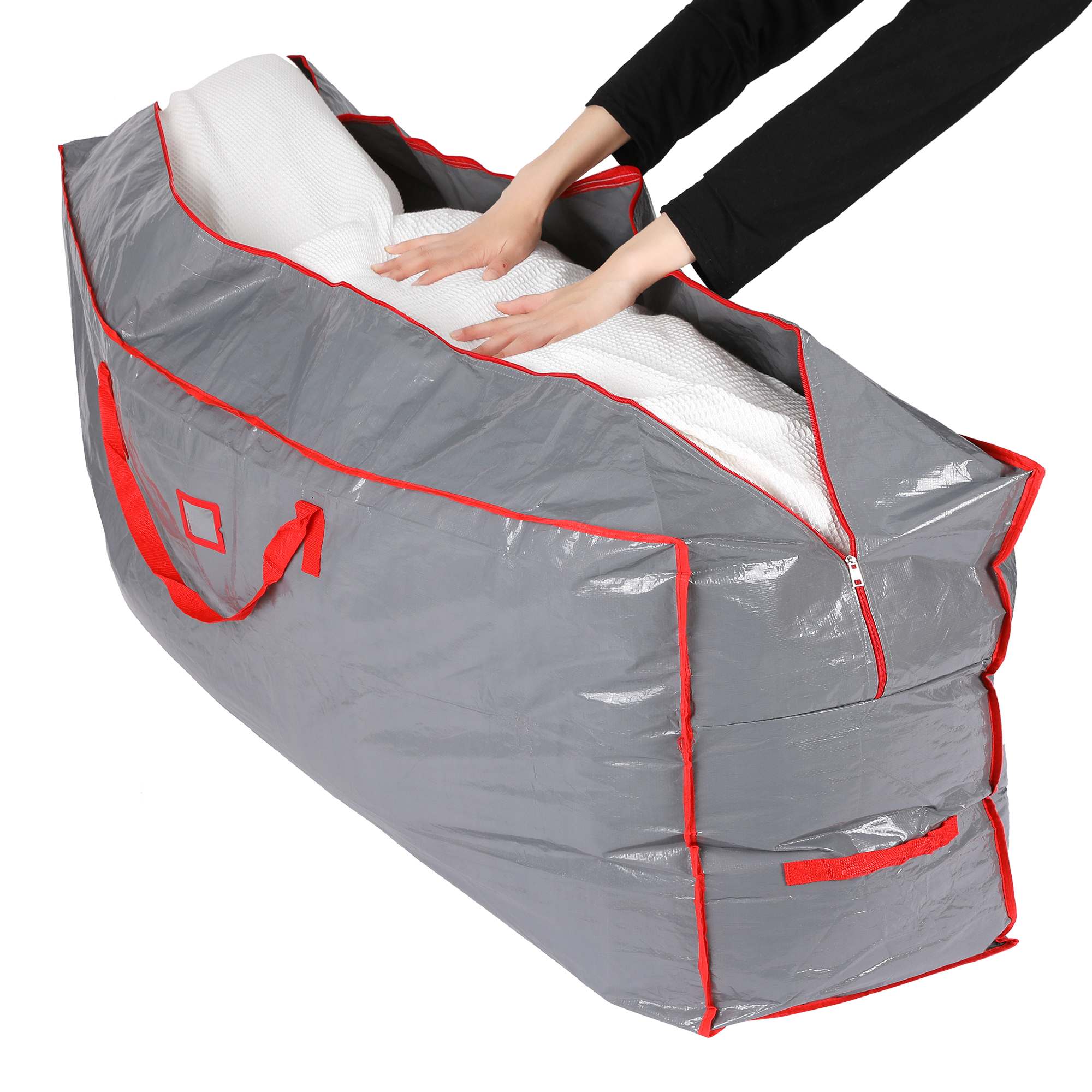 Unique Bargains Foldable Moving Storage Bags for Closet Organizers Gray 48x19.5x15in