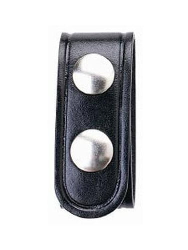 Bianchi 22092 AccuMold Elite Plain Black Leather Nickel Snap Belt Keepers 4 Pack