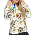 thumbnail image 5 of Yiaed Snake And Moon Print Womens Casual Hoodies Crew Neck Long Sleeve Sweatshirts With Pocket Pullover Tops Women's Hooded Sweatshirt-XX-Large, 5 of 5
