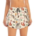 thumbnail image 4 of Lsque Autumn Forest Animals Printed Women's Running Shorts with Liner Pockets,Elastic Quick Dry Workout Athletic Gym Yoga Shorts,Womens High Waist Shorts-Medium, 4 of 9