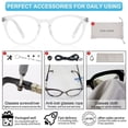 thumbnail image 7 of MARE AZZURO Women’s Trendy Round Spring Hinge Frame Reading Glasses (Clear, 1.25), 7 of 7