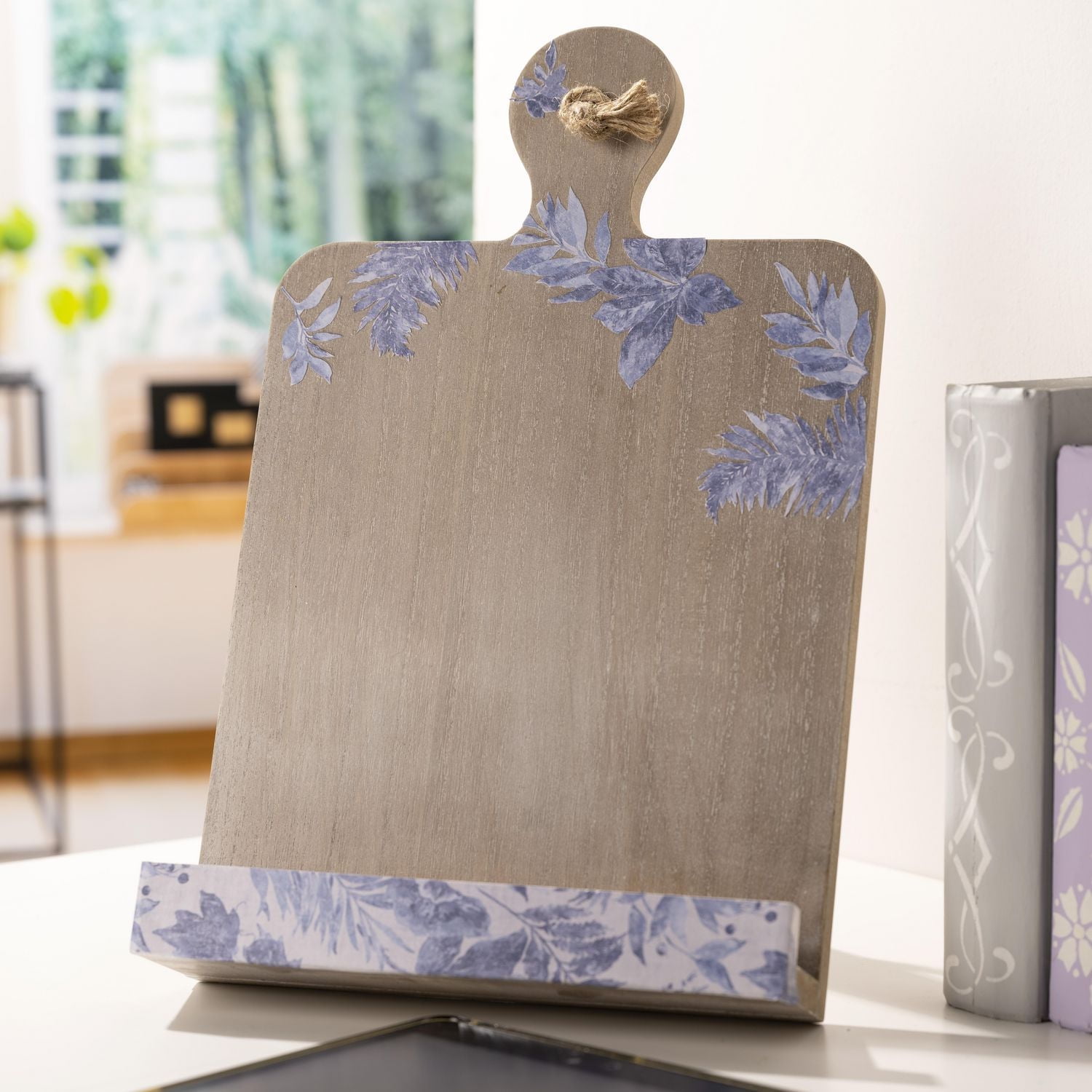 Plaid Book or Tablet Wood Stand