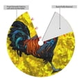 thumbnail image 2 of Rateoe Colorful Rooster Print Christmas Tree Skirt 48" for Xmas Holiday New Year Party Circle Tree Mat Ornaments Decoration, 2 of 7