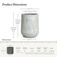 thumbnail image 3 of LuxenHome Speckled Gray and Off-White Textured Round Tapered 22-Inch Tall MgO Planter, Indoor and Outdoor, 3 of 7