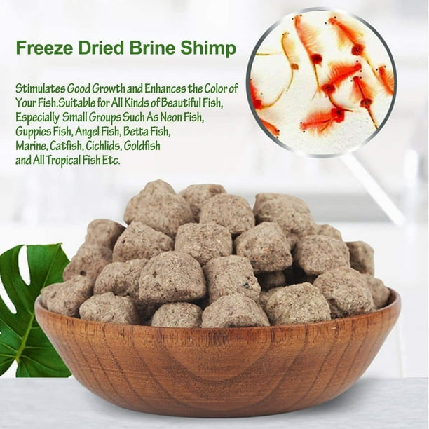 0.45 oz Freeze Dried Brine Shrimp 100 Natural Fish Food High Protein Brine Shrimp for Betta Fish Goldfish Cichlid Guppy Turtle