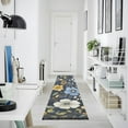 thumbnail image 4 of Yayeee Runner Rug for Bedroom 2'x6' Machine Washable Hallway Non Slip Mat, Navy Floral Pattern, 4 of 8
