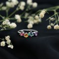 thumbnail image 3 of Rosec Jewels Natural Multi Gemstone Promise Ring for Women - AAA Quality - Ready to Gift for Valentines Day, 18K White Gold, US 7.00, 3 of 8