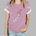 thumbnail image 2 of Tops Y Blusas de las Mujeres Estampadas Cuello Redondo Manga Corta, Poliéster Casual Top para Diario, Fiesta Y Todas las Estaciones, 2 of 8