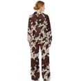 thumbnail image 2 of Psesaysky Women 2 Piece Lounge Sets Brown Cowhide Print Loose Fit Sweatsuit Fall Outfits Matching Wide Leg Pants Set Tracksuit Trendy Clothes, Size M, 2 of 6