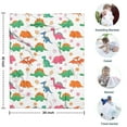 thumbnail image 4 of White Dinosaurs Flowers Pattern Blanket,Comfortable Soft Lamb Wool Throw Blanket,All Season,Warm Lightweight Blankets for Sofa Bed Couch Living Room Chair,30"x40", 4 of 4