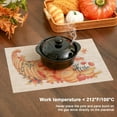thumbnail image 5 of Thanksgiving Placemats Set of 6 Fall Place Mats Pumpkin Maple Leaves Table Mats Washable Non-Slip Heatproof Woven Placemats for Dining Table (17.7" X 11.8"), 5 of 7