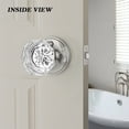 thumbnail image 4 of Knobelite Hardware (1 Pack) Diamond Crystal Door Knobs, Keyless Knobs Privacy Function for Bed and Bath Doors, Classic Round Glass Door Lock Satin Nickel,Perfect for Replacing Broken Antique Lock, 4 of 7
