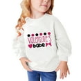 thumbnail image 2 of Penkiiy Toddler Kids Boys Girls Fashion Cute Solid Color Valentine's Day Heart Print Long Sleeve Top Hoodies 5-6 Years White, 2 of 8