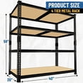thumbnail image 4 of TrumanPick Storage Shelves 4 Tier 40"W×20"D×59"H Metal Heavy Duty Garage Storage Rack Utility Shelving Unit Adjustable for Kitchen Pantry Warehouse, 4 of 8