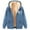 Blue, variant on Women's Fleece Hoodie Cozy Thermal Sherpa Lined Full Zip Up Hooded Sweatshirt Winter Warm Jacket Coat with Pockets
