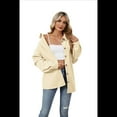 thumbnail image 3 of Corduroy Button Down Shirts for Women Dressy Casual Long Sleeve Loose Fit Shacket with Pocket XXL, 3 of 7