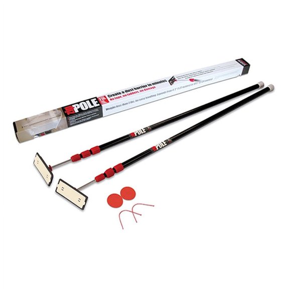 Zipwall Barrier System,With 2 Steel 10 Ft Poles ZP2