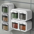 thumbnail image 2 of Wall-Mounted Kitchen Seasoning Box Set - Condiment Storage Organizer with Door, Spice Jars for Home,Kitchen Gadgets A, 2 of 5