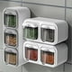 thumbnail image 3 of Wall-Mounted Kitchen Seasoning Box Set - Condiment Storage Organizer with Door, Spice Jars for Home,Kitchen Gadgets A, 3 of 5