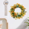 thumbnail image 6 of AYktou Spring Wreaths for Front Door, 13.8 Inch Artificial Flowers Cluster Summer Wreath Lifelike Daisy Lavender Leaves Wall Hanging Decor Faux Flower Rings for Festival Party Indoor Outdoor Decor, 6 of 6