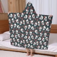 thumbnail image 5 of Green Skull Rose Pattern Hooded Bath Towel，60"x35" for Ages 3 To 12 Kids, Quick Dry Lightweight Soft Microfiber Hood Beach Towel Cover Up for Kids, 5 of 7