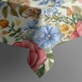 thumbnail image 5 of Pioneer Flower Floral Print Pattern Square Tablecloth,Waterproof Square Table Cover,Wipeable Spillproof Washable Table Cover for Home Kitchen Party Decor 42"X42"(107x107cm), 5 of 6