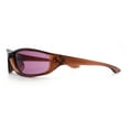 thumbnail image 6 of Urban Y2K Wrap Around Sport Plastic Windbreak Oval Sunglasses Brown - Purple, 6 of 8