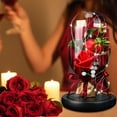 thumbnail image 2 of Two Rose Soap Bouquet with Glass Cover LED Light 3x7 Battery Handmade for Any Occasion, 2 of 6