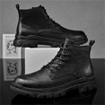 thumbnail image 2 of LASUDRAA Men's Martin Boots, High-top Work Shoes, British Style, Hiking Shoes, Black, 2 of 7