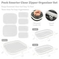 thumbnail image 2 of allydrew Transparent Hard Shell Zipper Case, Clear Travel Storage Organizer for Snacks, Toiletries, Makeup, and Cosmetics (Set of 3), MSS, 2 of 6