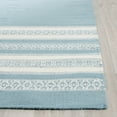 thumbnail image 5 of SAFAVIEH Dhurries Haywood Geometric Runner Rug, Turquoise, 2'6" x 8', 5 of 10