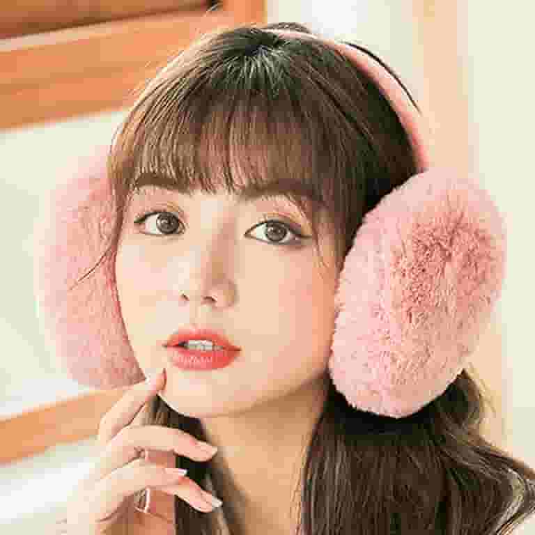 Happy date Foldable Winter Ear Muffs Faux Plush Warm Happy date Foldable Winter Ear Muffs Faux Plush Warm