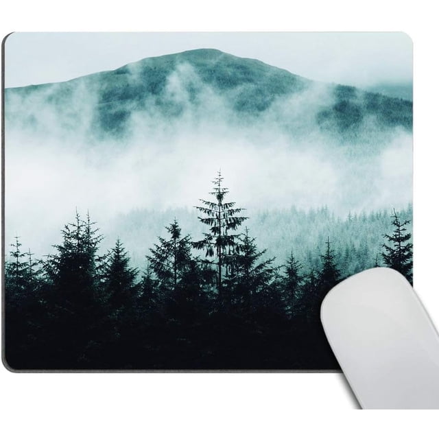 Custom Misty Mountains Gaming Mouse Pad 9.5x7.9in Non-Slip Rubber Base Ideal for Computers & Laptops