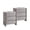 Light Grey, variant on wow97e 25" Tall Nightstand set of 2 for Bedroom, Wood End Table with Charging Station & 3 Storage Drawers, Modern Bedside Table w/Rounded Corner Design for Bedroom, Living Room