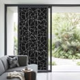 thumbnail image 3 of Black Geometric Stripes Window Privacy Film, Modern Minimalism Abstract Lines Static Cling UV Sun Blocking Heat Control Window Tint Day and Night, Non-Adhesive One Way Privacy Cover 35.4''x78.7'', 3 of 7