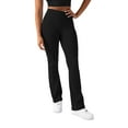 thumbnail image 4 of YITTY Active Women's UltraLuxe Kick Flare High Waist Legging, Athleisure, 4-Way-Stretch, Iconic Black, 2X, Regular | 32" Inseam, 4 of 8