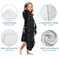 thumbnail image 7 of Black White Moon Eye Star Geometry Pattern Hooded Bath Towel，60"x35" for Ages 3 To 12 Kids, Quick Dry Lightweight Soft Microfiber Hood Beach Towel Cover Up for Kids, 7 of 7