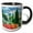 Black/White, variant on 3drose, Italy, Tuscany, Vineyard and Olive Trees with the Abbey of Santantimo, 11oz Mug