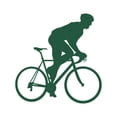 thumbnail image 1 of Side View Cycling Sticker Decal Die Cut - Self Adhesive Vinyl - Weatherproof - Made in USA - Many Color and Sizes - road bike triathlon cyclist, 1 of 6