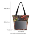 thumbnail image 3 of Cauagu Sleeping Cat Flowers Print Canvas Aesthetic Tote Bag for Women Beach Bag Shopping Bags Shoulder Bag Reusable Grocery Bags, 3 of 7