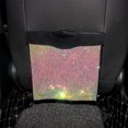 thumbnail image 6 of Leather Car Storage Bag - Hanging Folding Trash Can with Artificial Diamonds - Rear Shelf Box for Car Chairs, 6 of 14