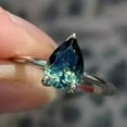 thumbnail image 3 of Certified Natural Teal Sapphire 925 Sterling Silver Ring Gift, 3 of 3