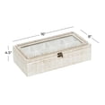 thumbnail image 4 of DecMode White Wood Box with Clear Glass Lid, 4 of 11