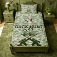 thumbnail image 3 of Manfei Camo Print Twin Sheets,Rustic Duck Hunting Bedding,3pcs,1 Flat Sheet,1 Fitted Sheet and 1 Pillowcase, 3 of 6