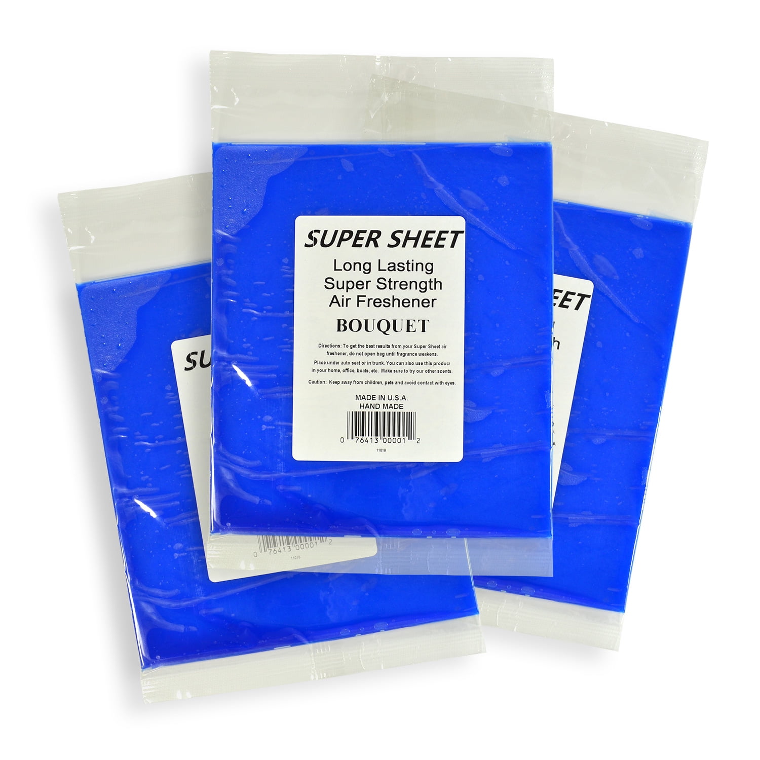 Jenray Super Sheet Large (8"x7") Under Seat Car Air Freshener, 3Pack