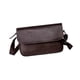 thumbnail image 5 of Bolso bandolera con correa ajustable para el hombro, bolso de negocios tipo bandolera, informal de piel sintética para uso diario y trabajo. Café, 5 of 8