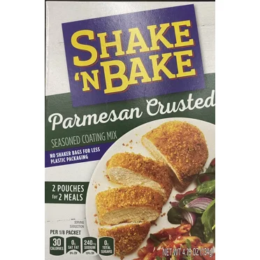 SHAKE N BAKE PARMESAN CRUSTED Seasoned Coating Mix 4.75 oz Box