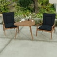 thumbnail image 3 of Jordan Manufacturing 38" x 21" Navy Solid Rectangular Outdoor Wrought Iron Chair Cushion with Ties and Hanger Loop, 3 of 15