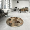 thumbnail image 4 of Ahgly Company Machine Washable Indoor Rectangle Contemporary Sepia Brown Area Rugs, 2' x 3', 4 of 7